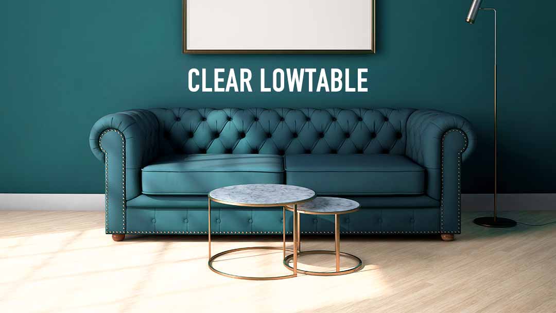 国内で買える クリアローテーブル デザイン性 透明感 画像